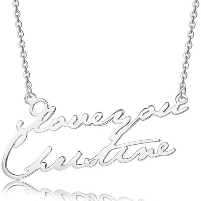 Personalised Engraved Name Necklace For Couple