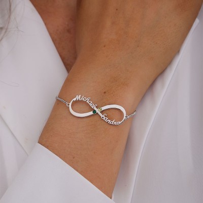 Personalized Infinity Charm Bracelet