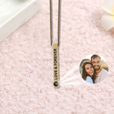 Personalized Photo Projection Necklace For Him Her Valentine's Day