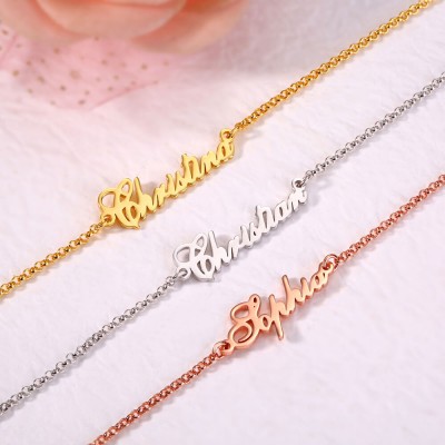 Personalised Gold Name Bracelets