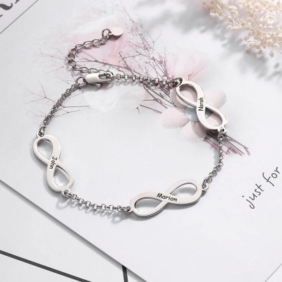 Personalised Infinity Charm Bracelet