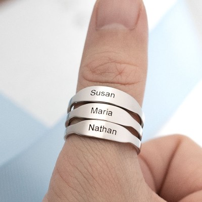 Personalized Name Stackable Rings