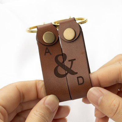 Personalised Couple Name Keychain For Valentine's Day