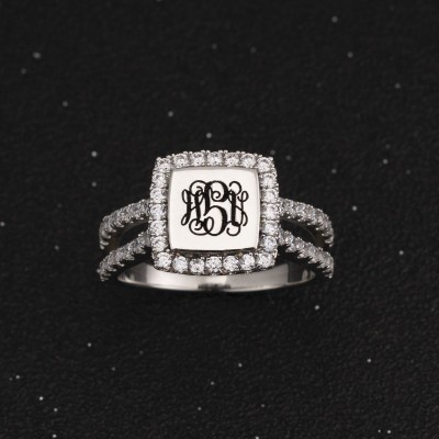 Custom Engraved Stacking Monogram Ring