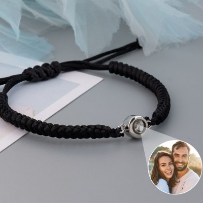 Personalized Photo Projection Charm Bracelet For Valentine's Anniversary Wedding