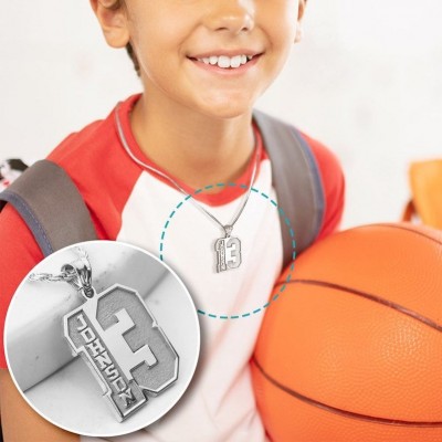 Personalised Sports Number Necklace