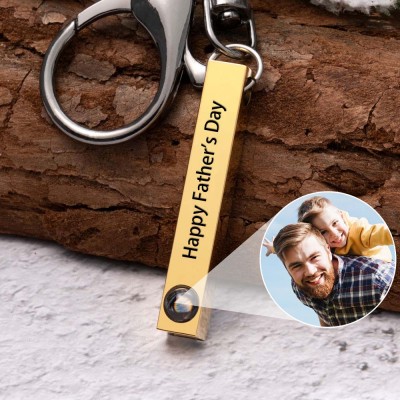 Personalised Photo Projection Keychain For Dad Father's Day Gift Ideas