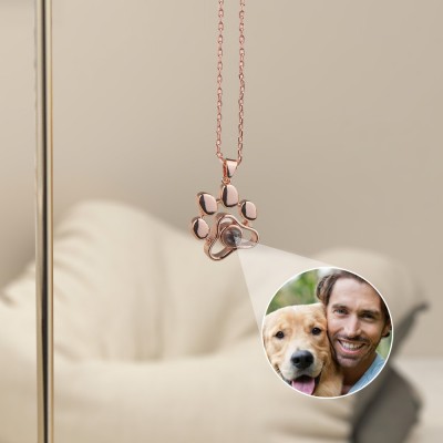 Personalised Memorial Photo Projection Charm Necklace