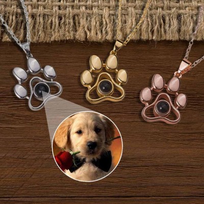 Personalized Memorial Photo Projection Charm Necklace