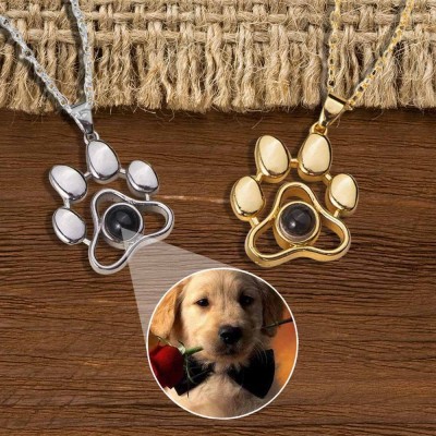 Personalised Memorial Photo Projection Charm Necklace