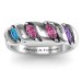 Spiral Marquise Row Ring