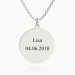 Women's Round Photo Engraved Tag Necklace