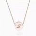 Engraved Coin Initial Necklace