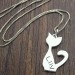 Personalized Cat Name Charm Necklace