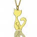 Personalized Cat Name Charm Necklace