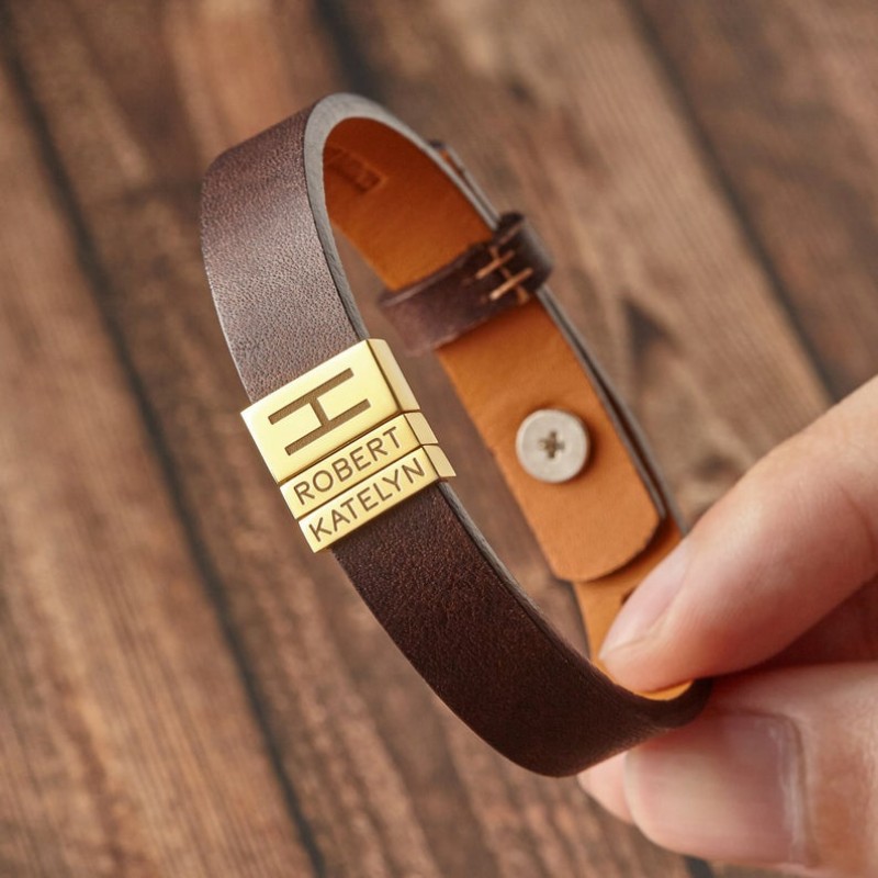 Personalized dad bracelet sales